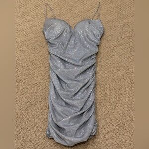 BabyBoo Fashion Lurex Ruched Bodycon Mini Dress